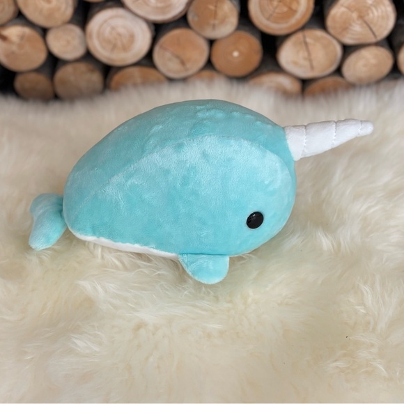 Narwhal Plush Blue Stuffie Toy by Bellzi - Picture 2 of 9